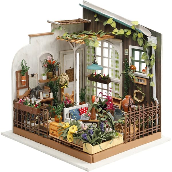 DIY Miniatyr rum - Trädgård - Höjd: 21 cm