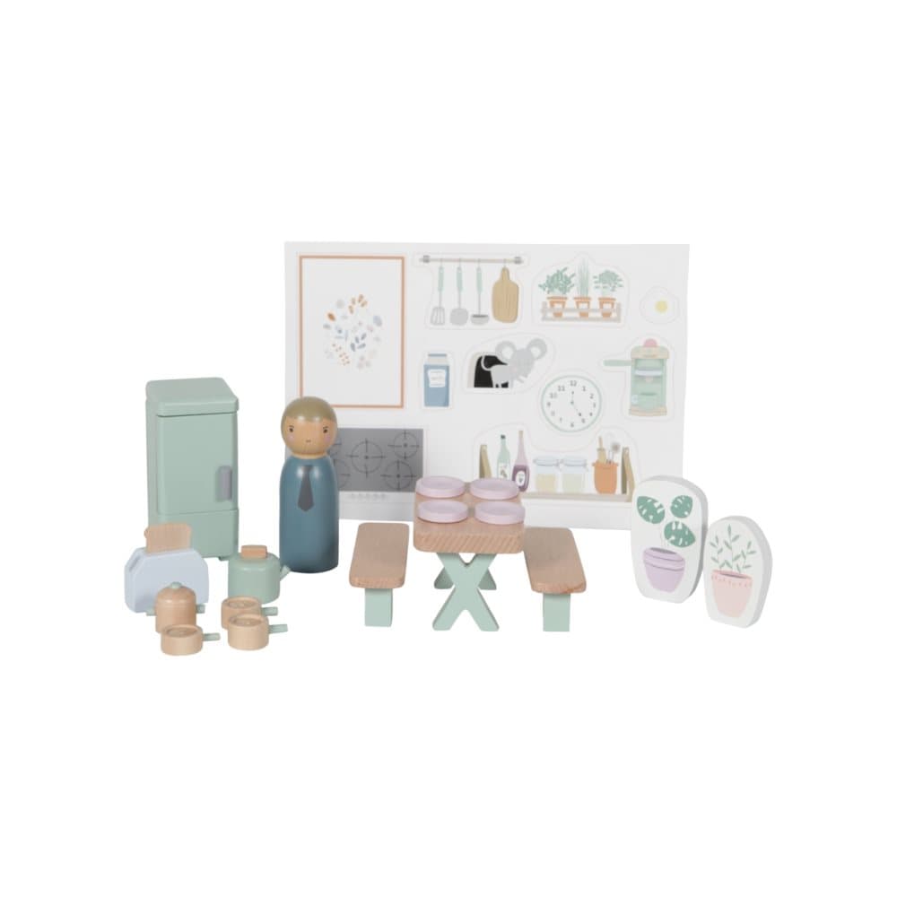 Dockhusmöbler Kök, 19 delar - Little Dutch