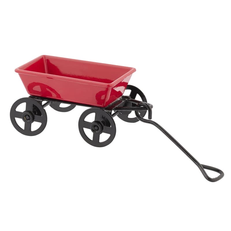 Miniatyr - Liten Röd Släpvagn - 3,4 cm