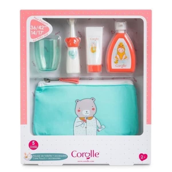 Corolle - Toalette Bag - 5 Tillbehör - För Poupon 36 och 42 cm - 2 år gammal