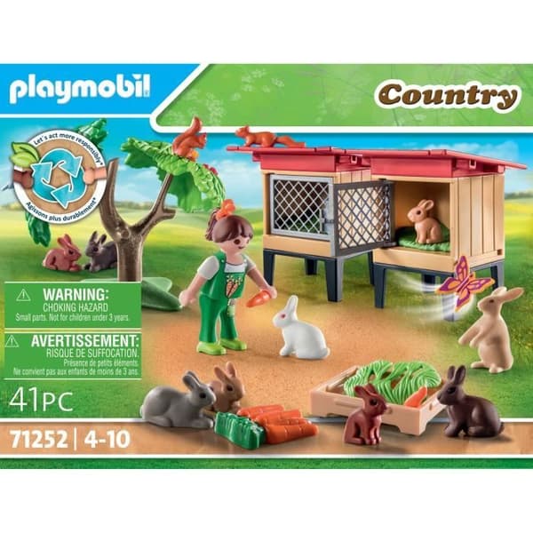 Playmobil - 71252 - Landet The Farm - Barn med hölje och kaniner