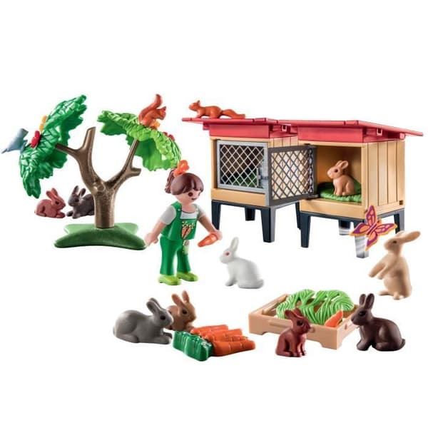 Playmobil - 71252 - Landet The Farm - Barn med hölje och kaniner