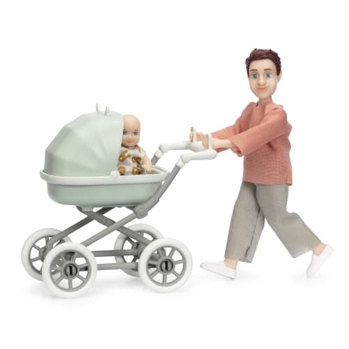 Lundby Dukke, Baby & Barnevogn - Mickey