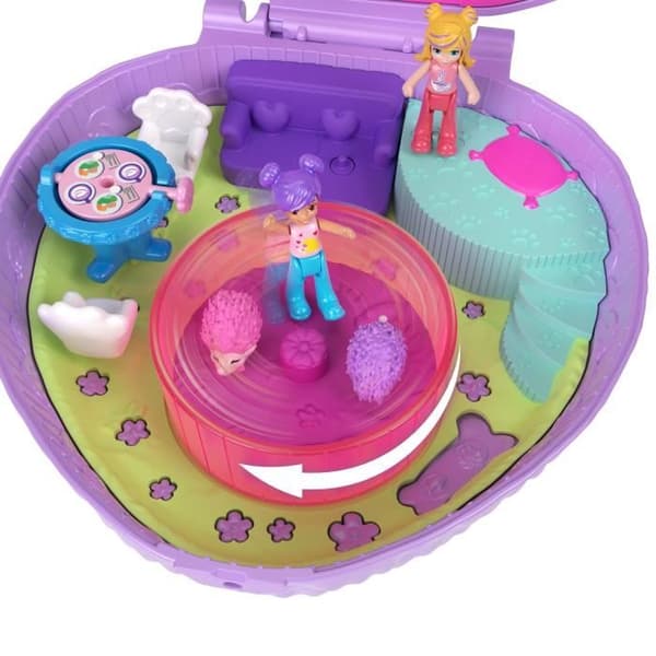 Polly Pocket-Hedgehog kaffe-presentset och figurer, reseleksak HRD37