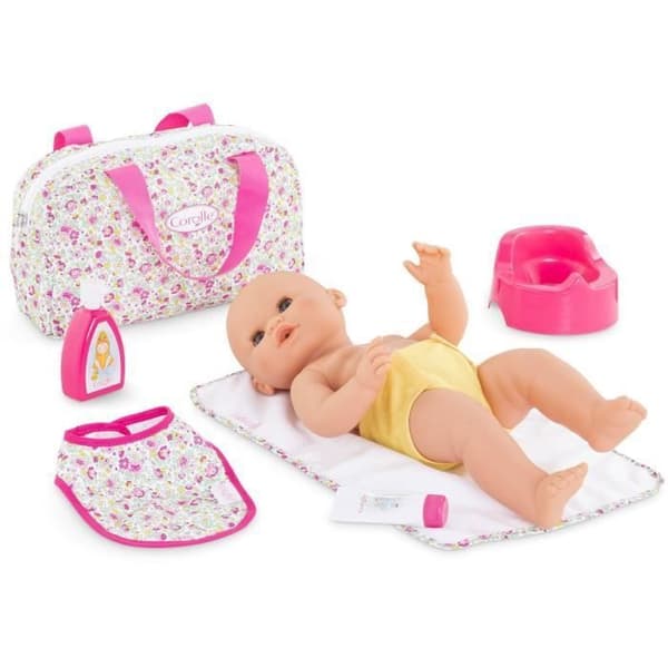 Babytillbehör - COROLLE - Tillbehörslåda för blomskiftande - För 36 och 42 cm babydockor - 7 tillbehör - från 2 år och uppåt