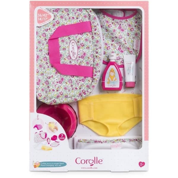 Babytillbehör - COROLLE - Tillbehörslåda för blomskiftande - För 36 och 42 cm babydockor - 7 tillbehör - från 2 år och uppåt