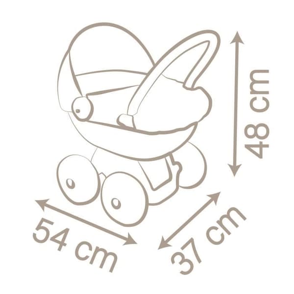 Babysköterska gosig barnvagn för bebisar upp till 42 cm - SMOBY - Tillverkad i Frankrike