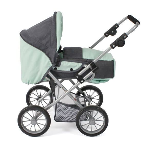 Bayer chic - 560-67 - 2000 - Leni 2 i 1 dockvagn med avtagbar väska, mörkgrå, mint,