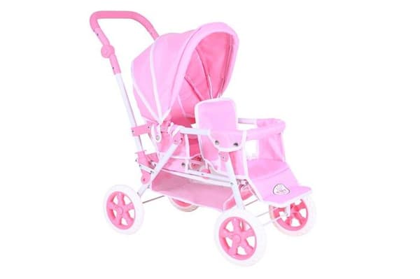 Barnvagn - barnvagn Knorrtoys - 16638 - Big Twin Double Barnvagn - Princess White Rose