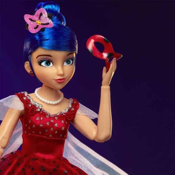 Marinette Ladybug ledad docka Miraculous balklänning 26 cm