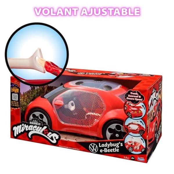 Miraculous Ladybug Car - Ladybugs Volkswagen e-Beetle - Bandai