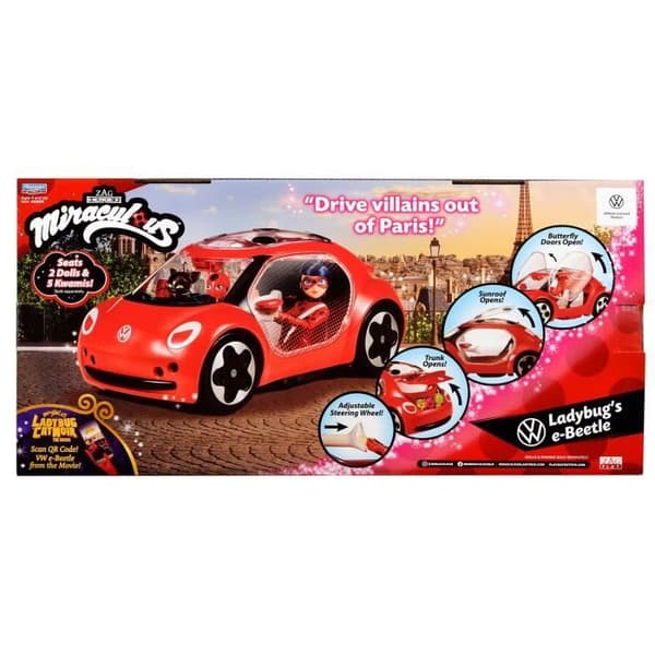 Miraculous Ladybug Car - Ladybugs Volkswagen e-Beetle - Bandai