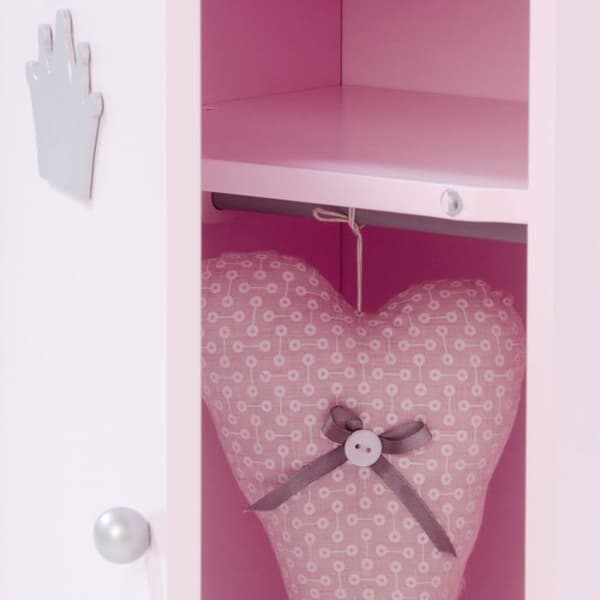 Princess Sophie Doll Garderob - ROBA - Pink Wood - Garderob och hylla