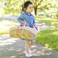 Pikkukuva 5 / 6: Tillbehör till babydockor - COROLLE - Rosa plysch-basinset - för 36 och 42 cm babydockor - från 3 år