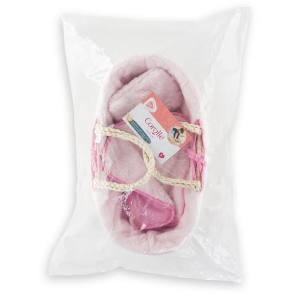 Tillbehör till babydockor - COROLLE - Rosa plysch-basinset - för 36 och 42 cm babydockor - från 3 år