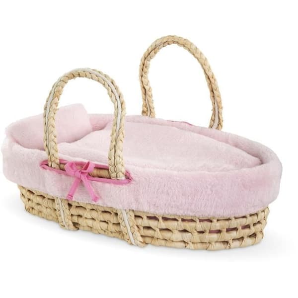 Tillbehör till babydockor - COROLLE - Rosa plysch-basinset - för 36 och 42 cm babydockor - från 3 år