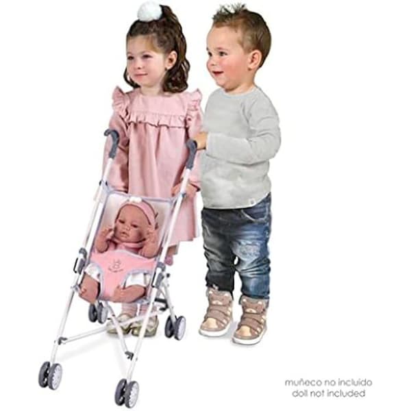 Dockvagn för dockor - DE CUEVAS TOYS - 90086 - Rosa - Fällbar - För dockor upp till 48 cm