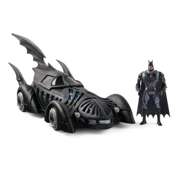 SPIN MASTER PACK BATMOBILE + BATMAN FOREVER FIGURE DC Retro Collection