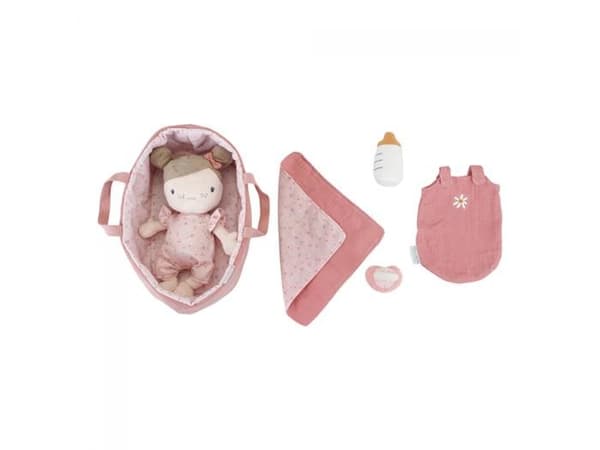 Set med bäddset och docka baby Rosa