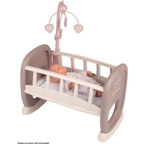 Babysköterska - Smoby spjälsäng med spärrar - För spädbarn upp till 42 cm - Tillverkad i Frankrike