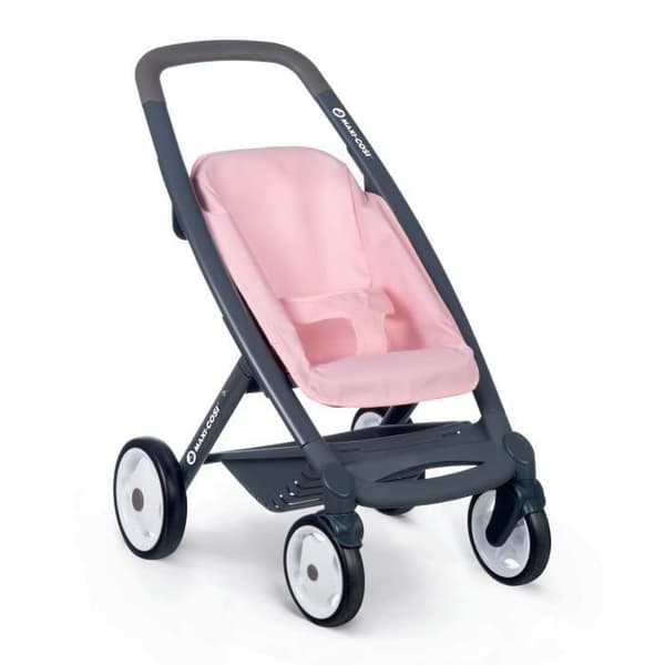 SMOBY - Bébé Confort - Barnvagn + Barnvagn 3 i 1 för spädbarn och dockor - Tysta och flerriktade hjul