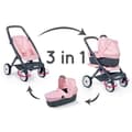 Miniatyrbild 1 av 6: SMOBY - Bébé Confort - Barnvagn + Barnvagn 3 i 1 för spädbarn och dockor - Tysta och flerriktade hjul