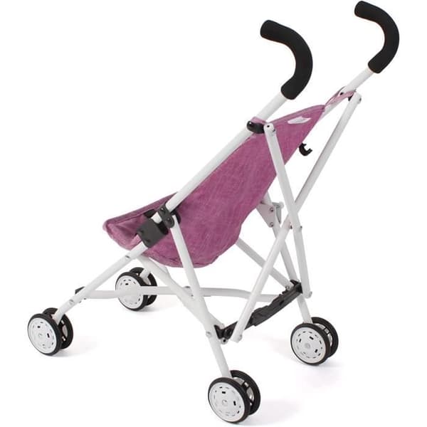 ROMA mini-buggy vagn för dockor - Bayer Chic 2000 - Lämplig för dockor upp till 52 cm - Grå och lila