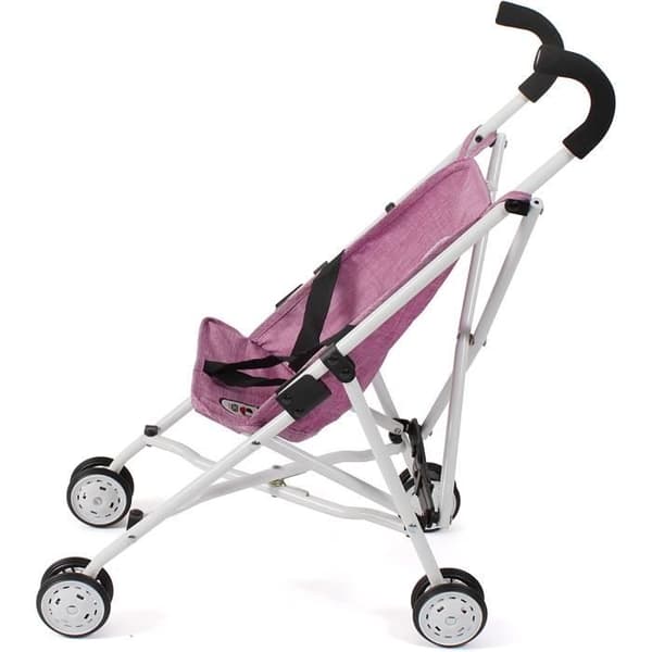 ROMA mini-buggy vagn för dockor - Bayer Chic 2000 - Lämplig för dockor upp till 52 cm - Grå och lila