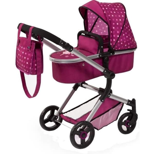 BAYER Combi Barnvagn Barnvagn För Docka Rosa