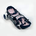 Miniatyrbild 2 av 3: Dubbelvagn för La Nina Doll Ref 60421 Blå Rosa - Leksak för barn från 3 år och uppåt