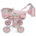 Miniatyrbild 4 av 4: La Nina - 65076 - Diset- Gökklocka med hjul i Pink Flower PEQ-läder. (37 x 65 x 44 cm) Barnvagn för dockor, , Flerfärgad