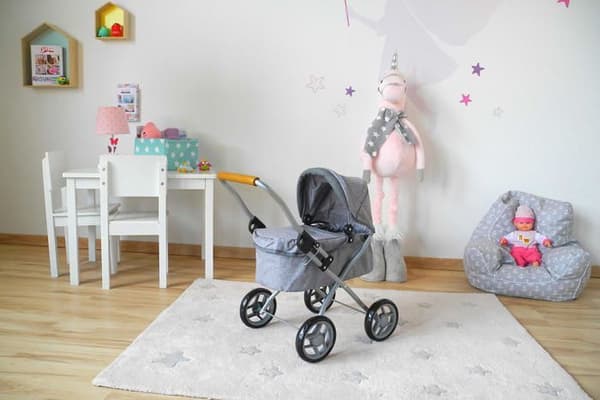 Barnvagn - Knorrtoys barnvagn - 63332 - .COM- Barnvagn för Mini Lili docka-Sten Brun,