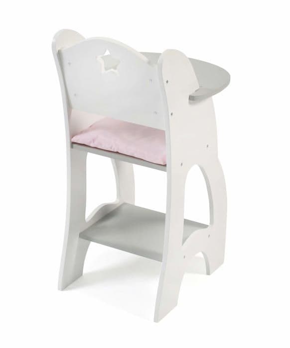 Bayer chic - 520-95 - 2000- Barnstol för babydockor upp till ca. 46 cm, Möbler för dockor, Grå stjärnor