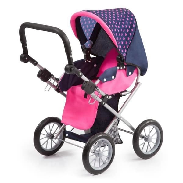 BAYER Dockvagn City Star Unicorn Blue and Hot Pink Justerbar med en axelväska