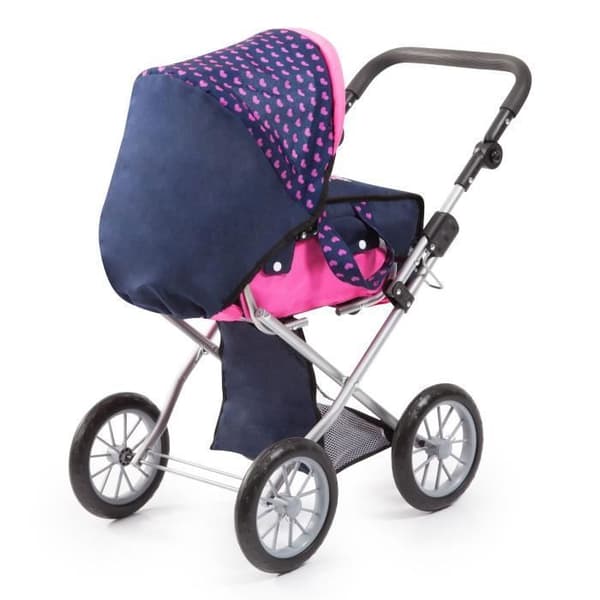 BAYER Dockvagn City Star Unicorn Blue and Hot Pink Justerbar med en axelväska