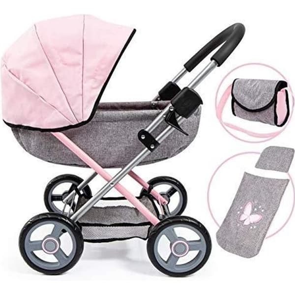 Dockvagn - BAYER DESIGN - MYsig - Vikbar - Tvåfärgad - För dockor upp till 46 cm