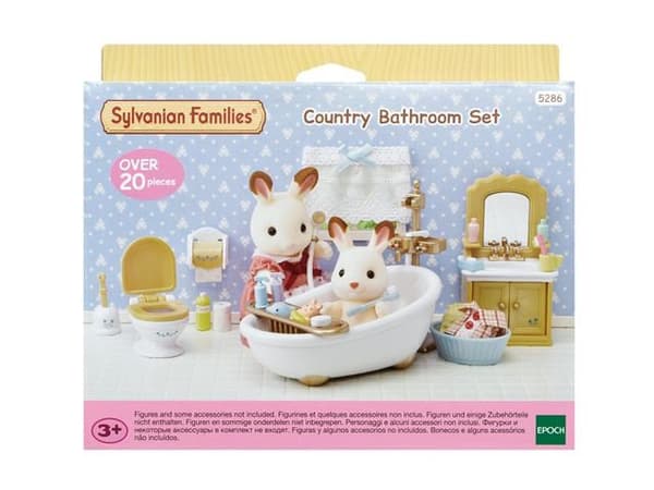 Sylvanian Families badrumsset i lantlig stil