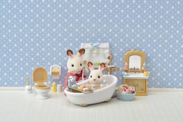 Sylvanian Families badrumsset i lantlig stil