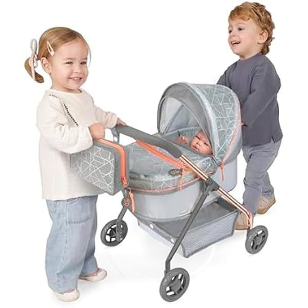 Dockvagn - DE CUEVAS TOYS - My First Stroller - Grå - 56 cm - Väska ingår