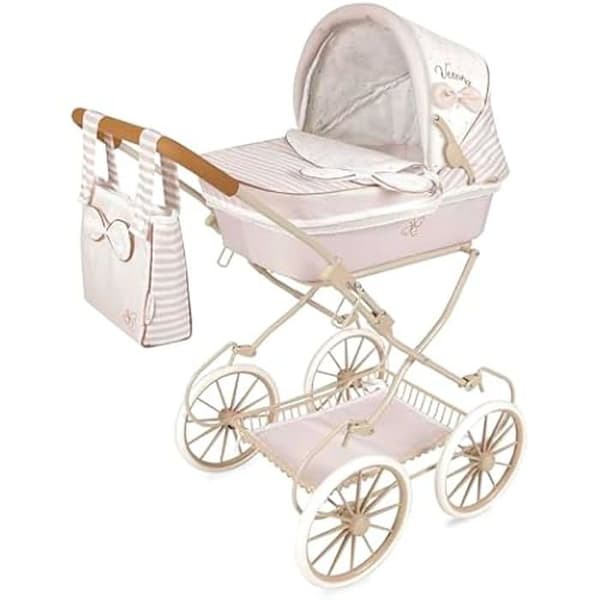 Dockvagn för dockor - DE CUEVAS - Verona - Fällbar - Matchande väska ingår - 81 cm hög
