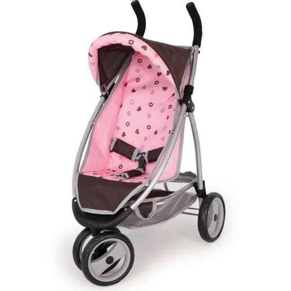 Bayer Doll Stroller Jogger Sport Brun och Rosa 39920AA
