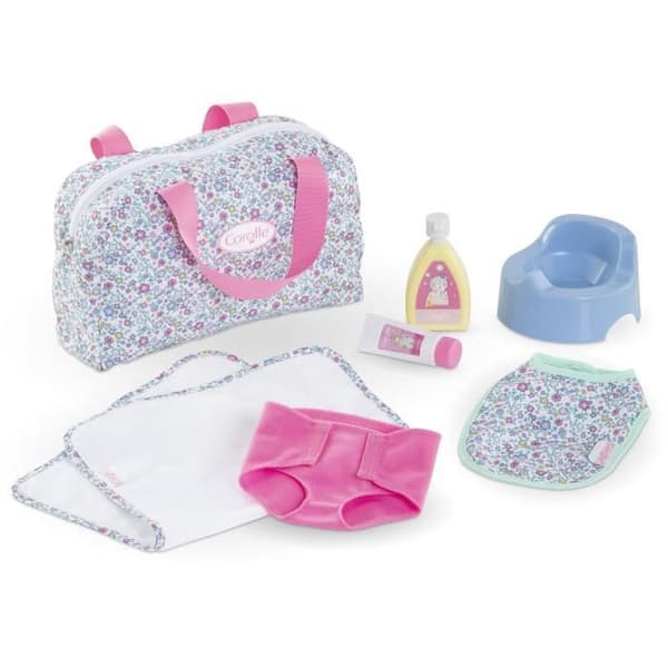Babytillbehör - COROLLE - Blommigt sköttillbehörsset - 7 tillbehör - från 2 år