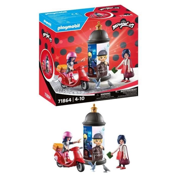 PLAYMOBIL 71864 Mirakulösa: Marinette på skoter och Kagami