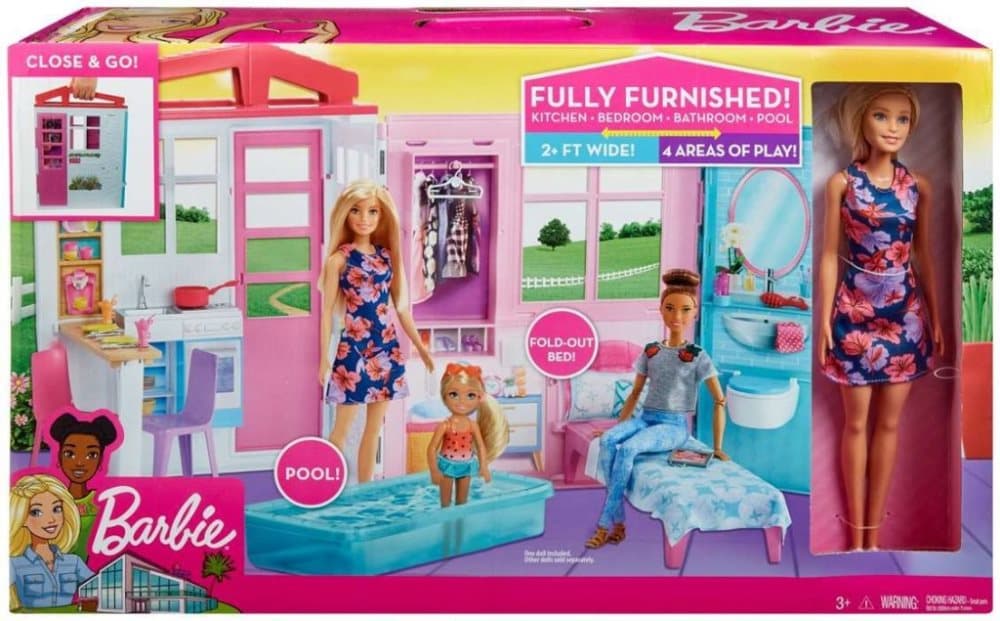 Barbie Doll, House, Furniture & Accs