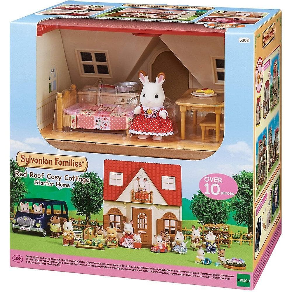 Sylvanian Family Red Roof Cosy Cottage- Leksakshus med figur