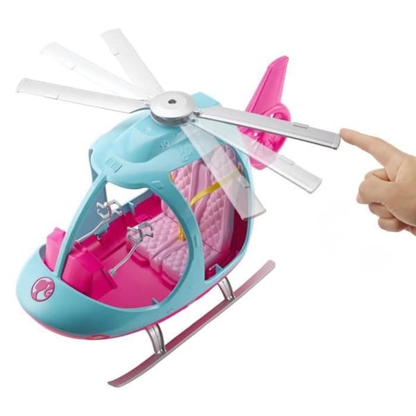 BARBIE 2-sits helikopter med roterande propeller - 41 cm