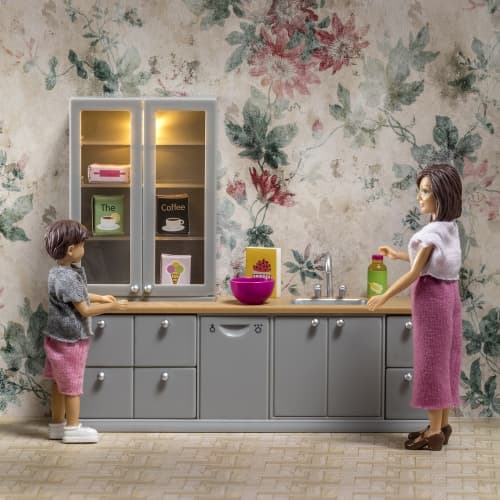 Diskho+Diskmaskin Grå Lundby