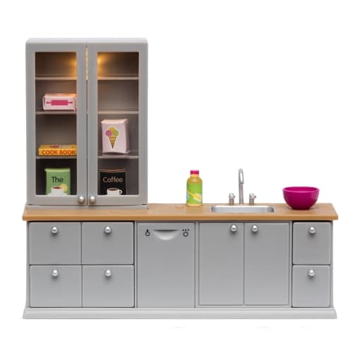 Diskho+Diskmaskin Grå Lundby