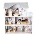 Miniatyrbild 1 av 9: Dockskåp Emma - trä - 60x24x70 cm - 3 våningar - grå