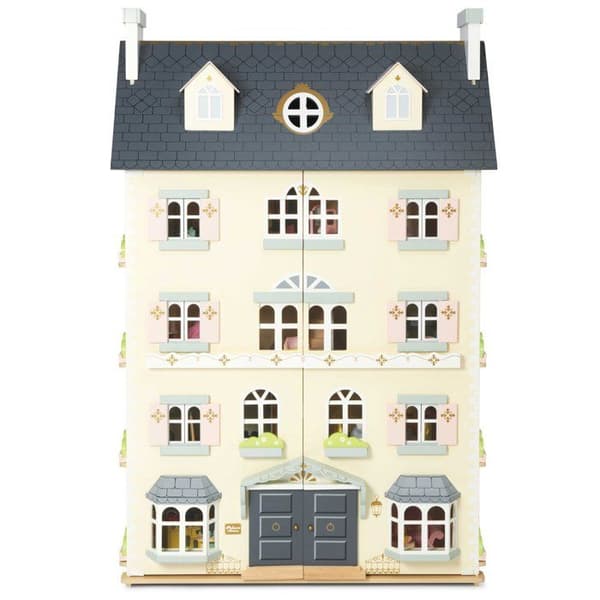 Palace dockskåp - Le Toy Van - 4 våningar - Hållbart trä - Grått och beige